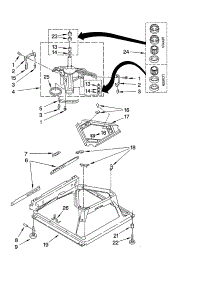 Machine Base Parts parts for Kenmore Washer 110.15864400 (11015864400, 110 15864400) from AppliancePartsPros.com