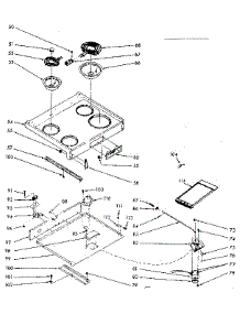 Main Top Section parts for Kenmore Range 103.9337021 (1039337021, 103 9337021) from AppliancePartsPros.com