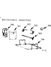 Rotisserie 8007050 parts for Kenmore Range 103.9337040 (1039337040, 103 9337040) from AppliancePartsPros.com