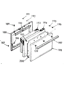 Oven Door Section parts for Kenmore Range 103.9337100 (1039337100, 103 9337100) from AppliancePartsPros.com