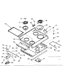 Main Top Section parts for Kenmore Range 103.9337100 (1039337100, 103 9337100) from AppliancePartsPros.com
