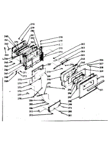 Oven Door Section parts for Kenmore Range 103.9347040 (1039347040, 103 9347040) from AppliancePartsPros.com