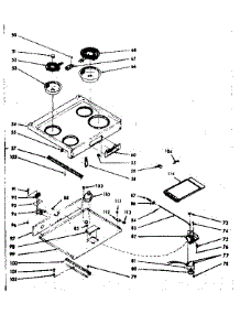 Main Top Section parts for Kenmore Range 103.9347040 (1039347040, 103 9347040) from AppliancePartsPros.com