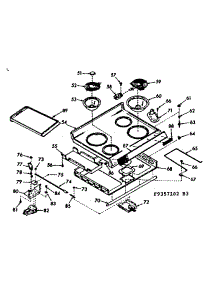 Main Top Section parts for Kenmore Range 103.9357142 (1039357142, 103 9357142) from AppliancePartsPros.com