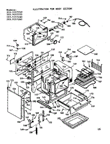 Body Section parts for Kenmore Range 103.9357210 (1039357210, 103 9357210) from AppliancePartsPros.com