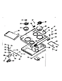 Main Top Section parts for Kenmore Range 103.9357262 (1039357262, 103 9357262) from AppliancePartsPros.com