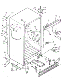 Cabinet Parts parts for Kenmore Refrigerator 106.7694080 (1067694080, 106 7694080) from AppliancePartsPros.com