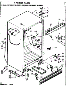 Cabinet Parts parts for Kenmore Refrigerator 106.7695571 (1067695571, 106 7695571) from AppliancePartsPros.com