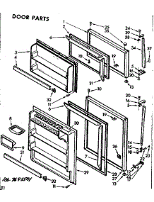 Door Parts parts for Kenmore Refrigerator 106.7695571 (1067695571, 106 7695571) from AppliancePartsPros.com