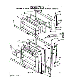 Door Parts parts for Kenmore Refrigerator 106.7697380 (1067697380, 106 7697380) from AppliancePartsPros.com