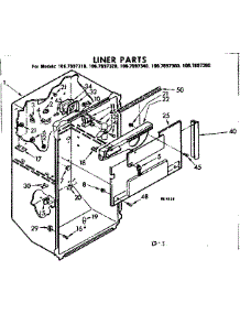 Liner Parts parts for Kenmore Refrigerator 106.7697380 (1067697380, 106 7697380) from AppliancePartsPros.com
