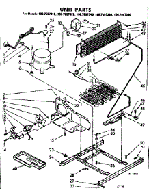 Unit Parts parts for Kenmore Refrigerator 106.7697380 (1067697380, 106 7697380) from AppliancePartsPros.com
