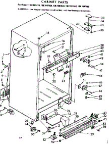 Cabinet Parts parts for Kenmore Refrigerator 106.7697460 (1067697460, 106 7697460) from AppliancePartsPros.com