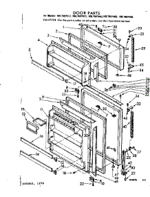 Door Parts parts for Kenmore Refrigerator 106.7697482 (1067697482, 106 7697482) from AppliancePartsPros.com