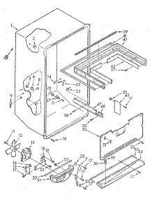 Interior parts for Kenmore Refrigerator 106.7698220 (1067698220, 106 7698220) from AppliancePartsPros.com