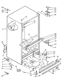 Cabinet parts for Kenmore Refrigerator 106.7698220 (1067698220, 106 7698220) from AppliancePartsPros.com
