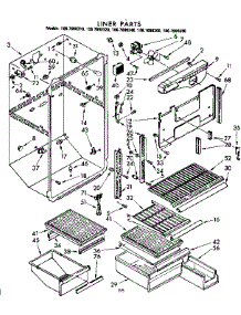 Liner Parts parts for Kenmore Refrigerator 106.7698320 (1067698320, 106 7698320) from AppliancePartsPros.com