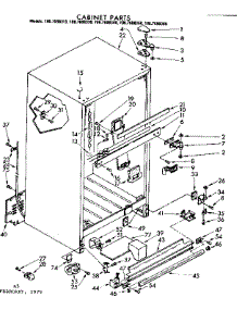 Cabinet Parts parts for Kenmore Refrigerator 106.7698320 (1067698320, 106 7698320) from AppliancePartsPros.com
