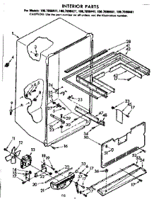 Interior Parts parts for Kenmore Refrigerator 106.7698461 (1067698461, 106 7698461) from AppliancePartsPros.com