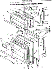 Door Parts parts for Kenmore Refrigerator 106.7699281 (1067699281, 106 7699281) from AppliancePartsPros.com