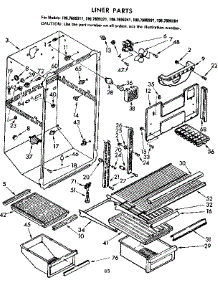 Liner Parts parts for Kenmore Refrigerator 106.7699281 (1067699281, 106 7699281) from AppliancePartsPros.com