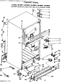 Cabinet Parts parts for Kenmore Refrigerator 106.7699281 (1067699281, 106 7699281) from AppliancePartsPros.com