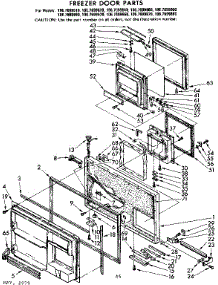 Freezer Door Parts parts for Kenmore Refrigerator 106.7699630 (1067699630, 106 7699630) from AppliancePartsPros.com