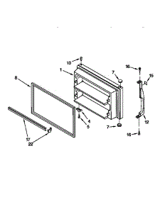 Freezer Door parts for Kenmore Refrigerator 106.77067791 (10677067791, 106 77067791) from AppliancePartsPros.com
