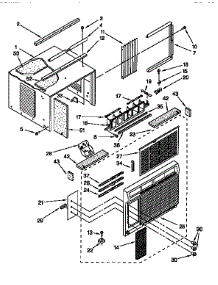 Cabinet parts for Kenmore Air Conditioner 106.77089790 (10677089790, 106 77089790) from AppliancePartsPros.com