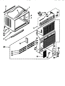 Cabinet parts for Kenmore Air Conditioner 106.77299790 (10677299790, 106 77299790) from AppliancePartsPros.com