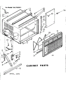 Cabinet Parts parts for Kenmore Heat Pump System 106.7752021 (1067752021, 106 7752021) from AppliancePartsPros.com