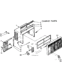 Cabinet Parts parts for Kenmore Heat Pump System 106.7760551 (1067760551, 106 7760551) from AppliancePartsPros.com