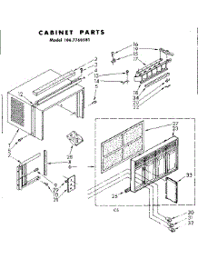 Cabinet Parts parts for Kenmore Heat Pump System 106.7760581 (1067760581, 106 7760581) from AppliancePartsPros.com