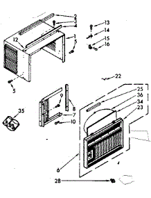 Cabinet Parts parts for Kenmore Heat Pump System 106.7760651 (1067760651, 106 7760651) from AppliancePartsPros.com