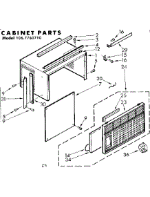 Cabinet Parts parts for Kenmore Heat Pump System 106.7760710 (1067760710, 106 7760710) from AppliancePartsPros.com