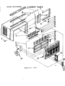 Cabinet Parts parts for Kenmore Heat Pump System 106.7760980 (1067760980, 106 7760980) from AppliancePartsPros.com
