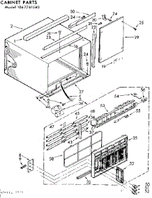 Cabinet Parts parts for Kenmore Heat Pump System 106.7761540 (1067761540, 106 7761540) from AppliancePartsPros.com