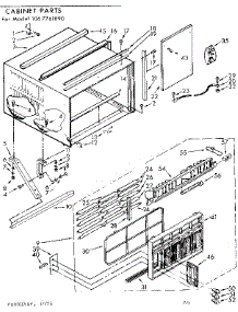 Cabinet Parts parts for Kenmore Heat Pump System 106.7761890 (1067761890, 106 7761890) from AppliancePartsPros.com