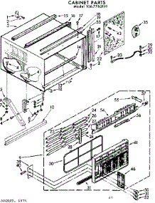 Cabinet Parts parts for Kenmore Heat Pump System 106.7762191 (1067762191, 106 7762191) from AppliancePartsPros.com
