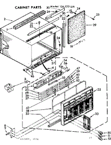 Cabinet Parts parts for Kenmore Heat Pump System 106.7771591 (1067771591, 106 7771591) from AppliancePartsPros.com