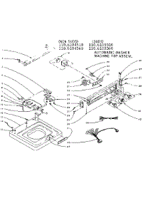 Machine Top Assembly parts for Kenmore Washer 110.6105560 (1106105560, 110 6105560) from AppliancePartsPros.com