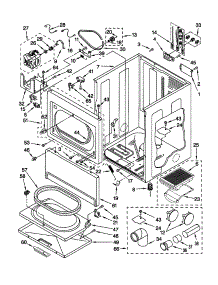 Cabinet parts for Kenmore Dryer 110.61062000 (11061062000, 110 61062000) from AppliancePartsPros.com