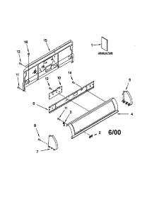 Console Panel parts for Kenmore Dryer 110.61062000 (11061062000, 110 61062000) from AppliancePartsPros.com