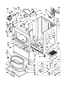 Cabinet parts for Kenmore Dryer 110.61086000 (11061086000, 110 61086000) from AppliancePartsPros.com