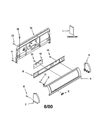Console Panel parts for Kenmore Dryer 110.61086000 (11061086000, 110 61086000) from AppliancePartsPros.com