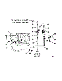 Blower Inlet Flush Accessory parts for Kenmore Washer Dryer Combo 110.6109101 (1106109101, 110 6109101) from AppliancePartsPros.com