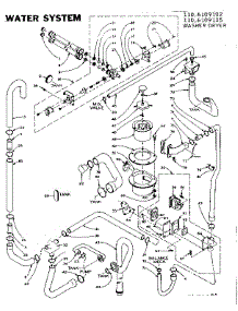 Water System parts for Kenmore Washer Dryer Combo 110.6109102 (1106109102, 110 6109102) from AppliancePartsPros.com