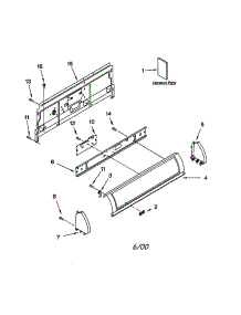 Console Panel parts for Kenmore Dryer 110.61092000 (11061092000, 110 61092000) from AppliancePartsPros.com