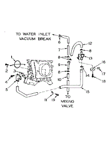 Blower Inlet Flush Accessory parts for Kenmore Washer Dryer Combo 110.6109501 (1106109501, 110 6109501) from AppliancePartsPros.com