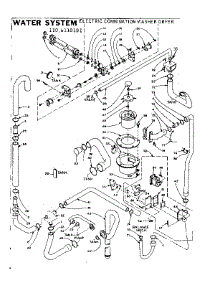 Water System parts for Kenmore Washer Dryer Combo 110.6110101 (1106110101, 110 6110101) from AppliancePartsPros.com